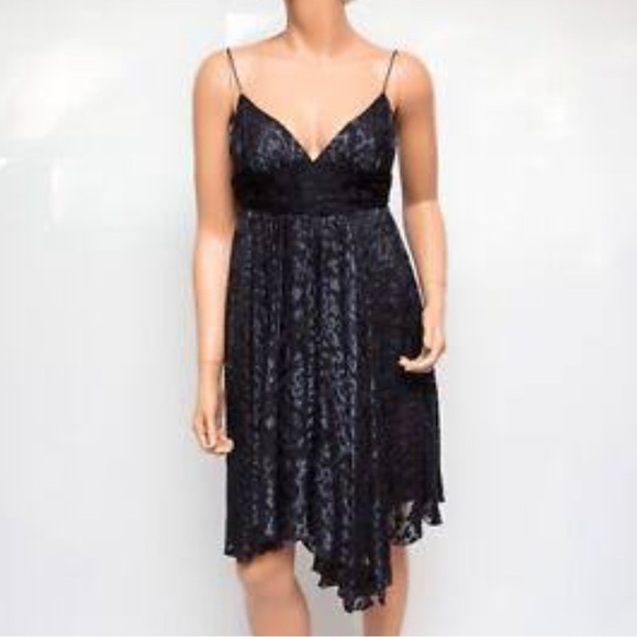 MILLY V-Neck A-Line Blue Dress - Picture 1 of 13
